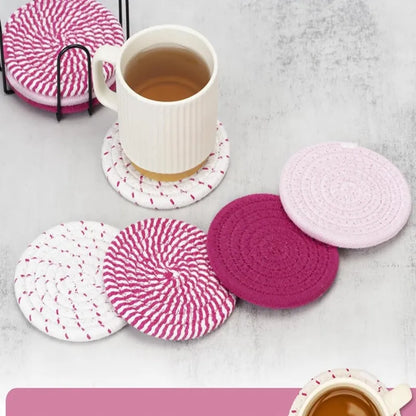 Hand-Woven Cotton Coffee Coasters