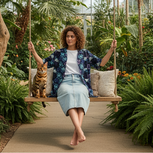 Hawaiian BloomZ Boxy Shirt