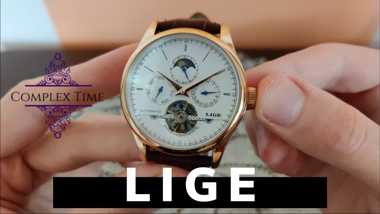 LIGE Belmont Automatic Mechanical Tourbillon Waterproof Watches