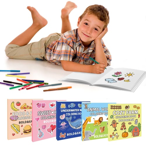 Children's Coloring Books - Bold & Easy