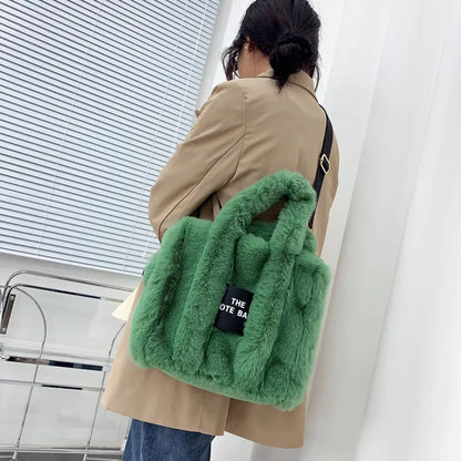 Designer Faux Fur Tote Bags