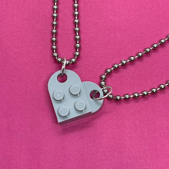 Heart Shaped Lego Pendant Necklaces