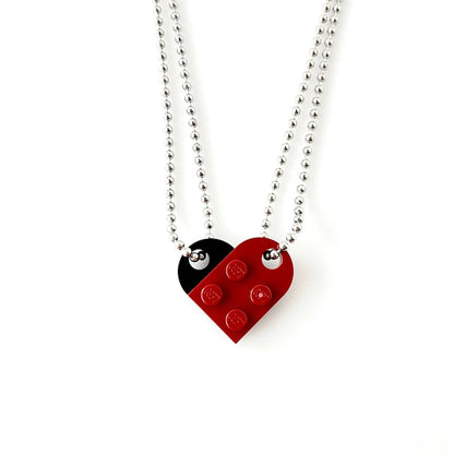 Heart Shaped Lego Pendant Necklaces