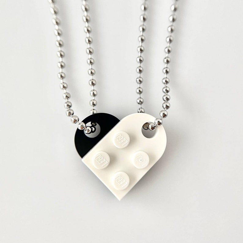 Heart Shaped Lego Pendant Necklaces