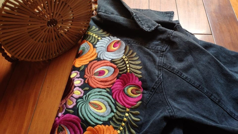 Boho Embroidered Denim Jacket