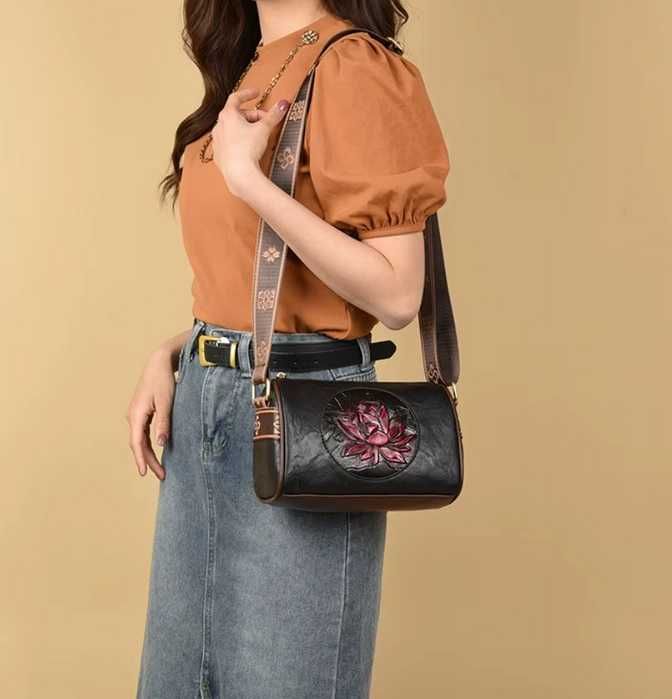 Lanyibaige Floral Embossed Crossbody Bags