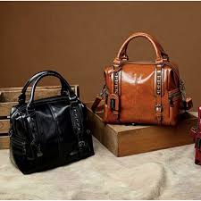 Patina Oil Wax Vegan Leather Crossbody Bag