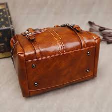 Patina Oil Wax Vegan Leather Crossbody Bag