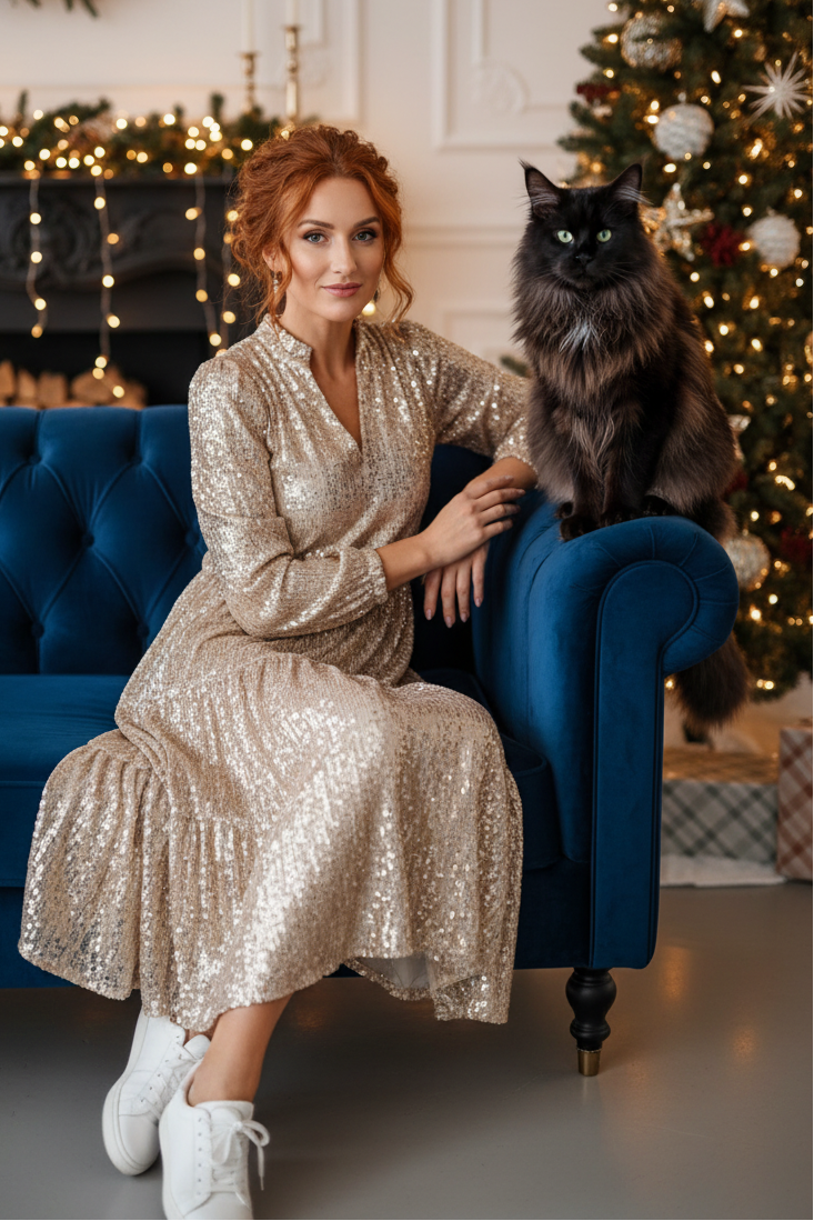 Sable Midi Sequin Dress