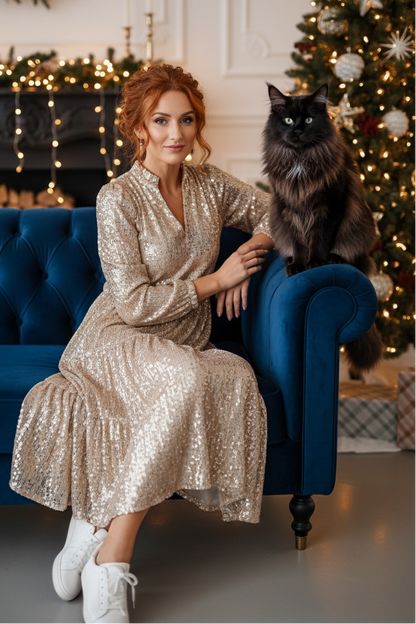 Sable Midi Sequin Dress