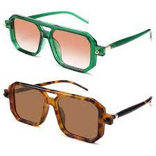 TITANORA Unisex Square Frame Designer Sunglasses