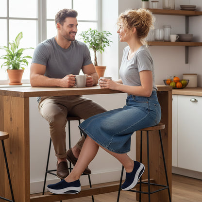 Rolling Sole Mesh Slip-on Platform Sneakers