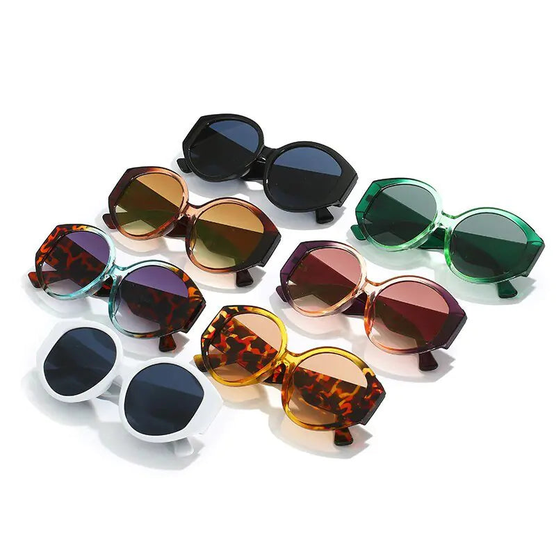 Retro Round Gradient Sunglasses