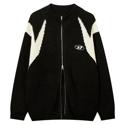 Hip Hop Double Zip Sweater