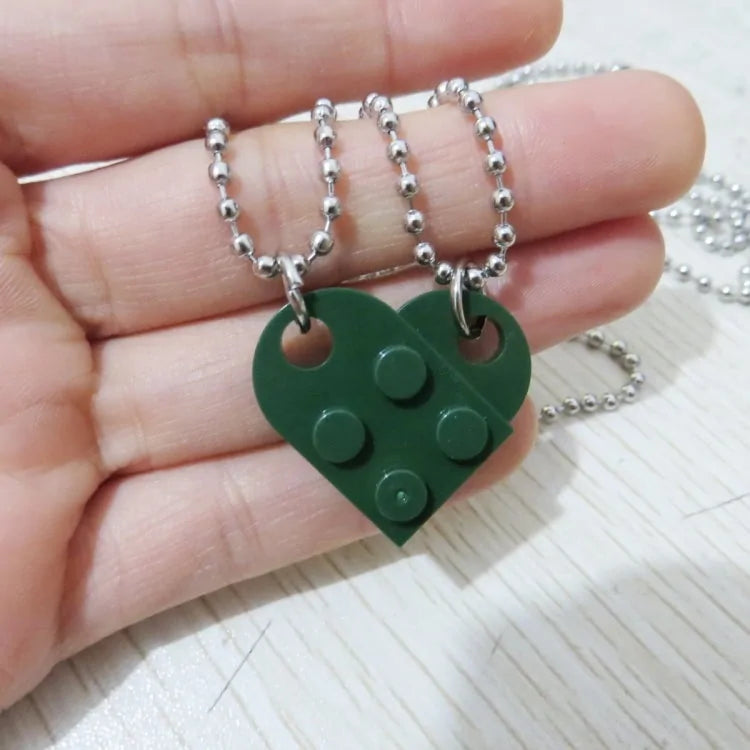 Heart Shaped Lego Pendant Necklaces