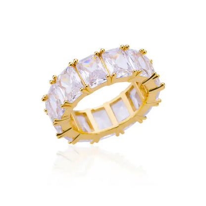 Rectangle Chunky Zircon Rings