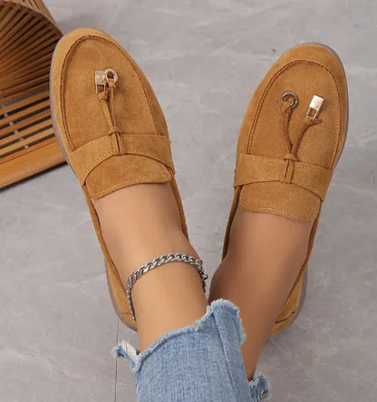 Loro Suede Charm Loafers