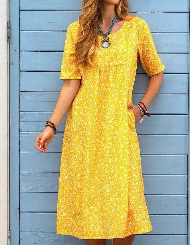 Annalee Short Sleeve Casual Midi Dress