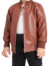 Ultimate Kids Leather and Fur Bomber Jacket