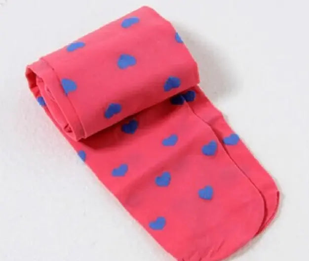 Love Heart & Dots Kids Pantyhose