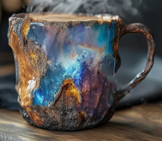 Mineral Crystal Resin Coffee Mugs