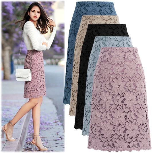 Elegant Lace A-Line Skirts