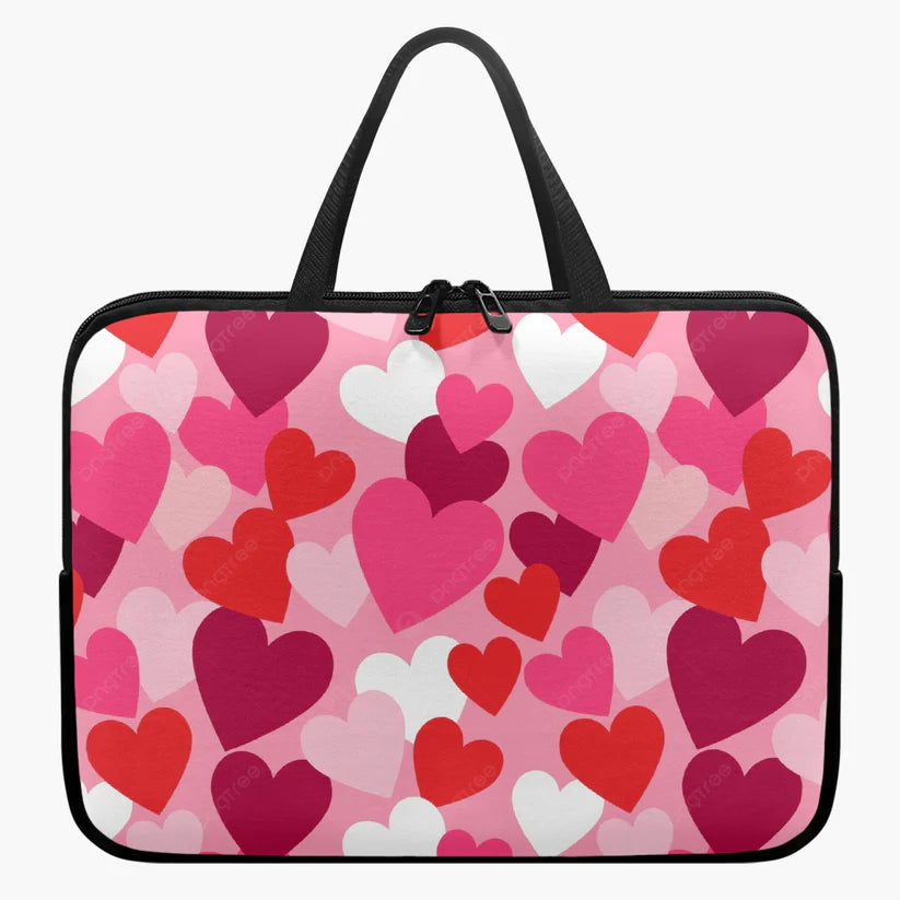 School Book Bags or Laptop Sleeves (Handles) - Hearts