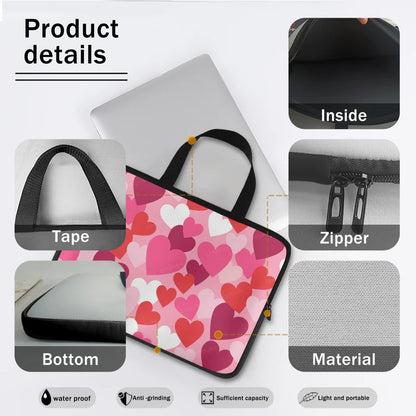 School Book Bags or Laptop Sleeves (Handles) - Hearts