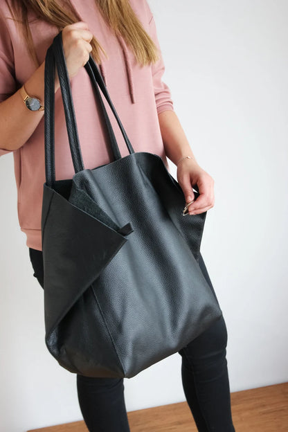 Large Vegan Leather Tote Bags