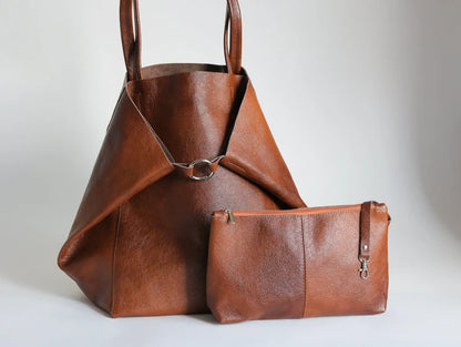 Large Vegan Leather Tote Bags