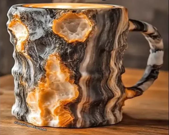 Mineral Crystal Resin Coffee Mugs