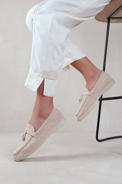 Loro Suede Charm Loafers