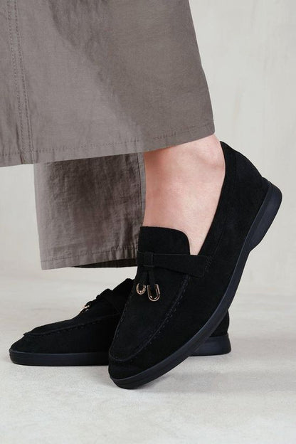 Loro Suede Charm Loafers