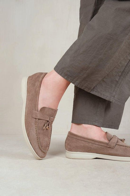 Loro Suede Charm Loafers