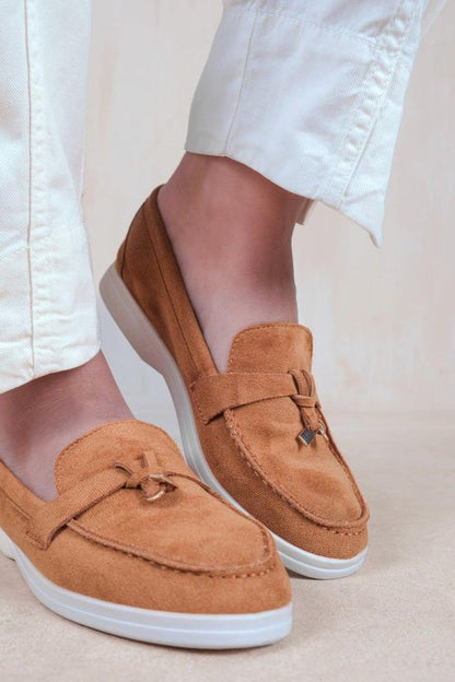 Loro Suede Charm Loafers