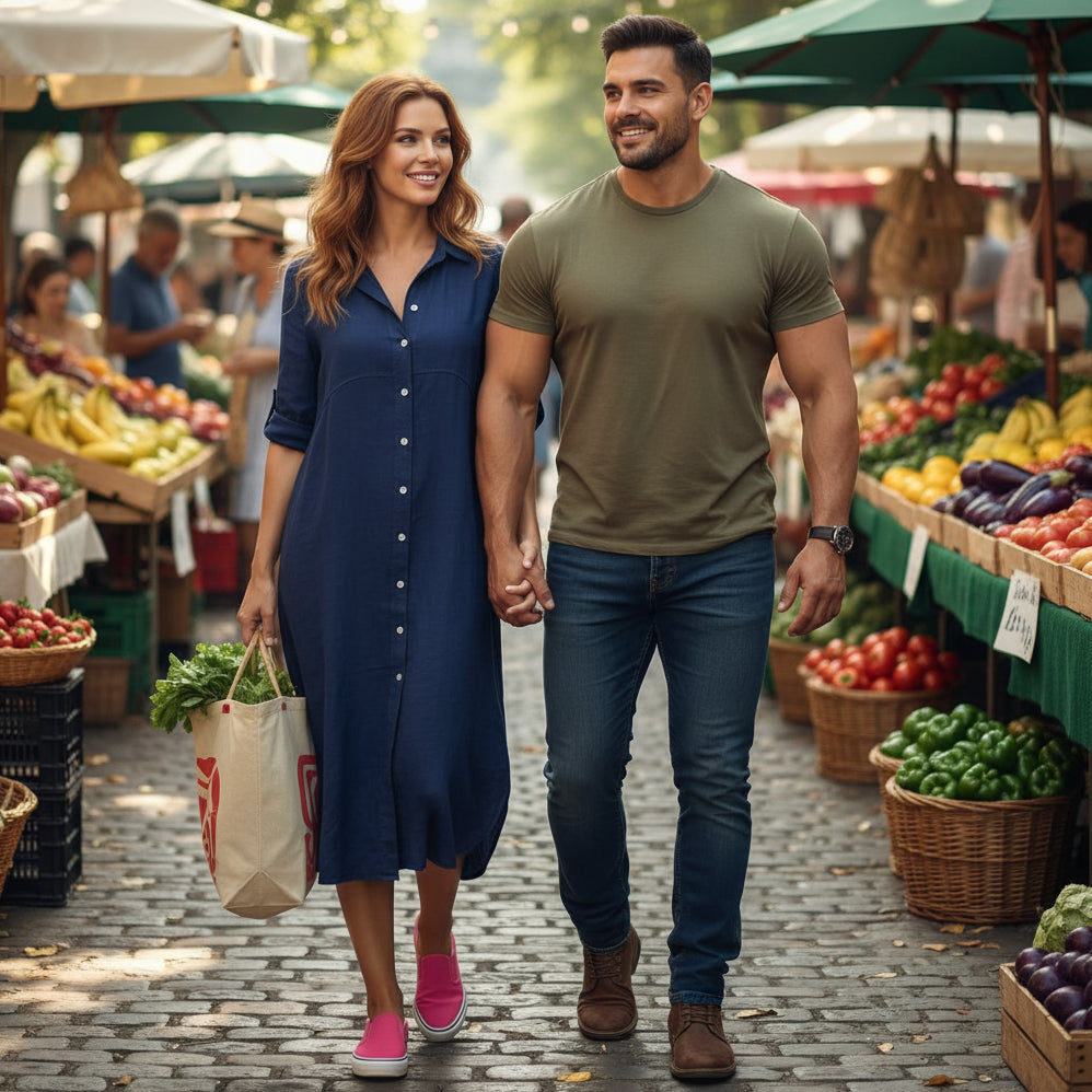 Plus Size Cotton Linen Shirt Dress