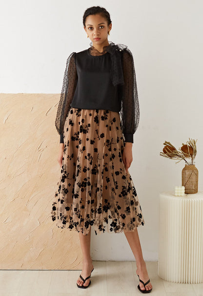 Mesh Floral Posy Skirts