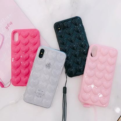 3D Love Heart iPhone Cases