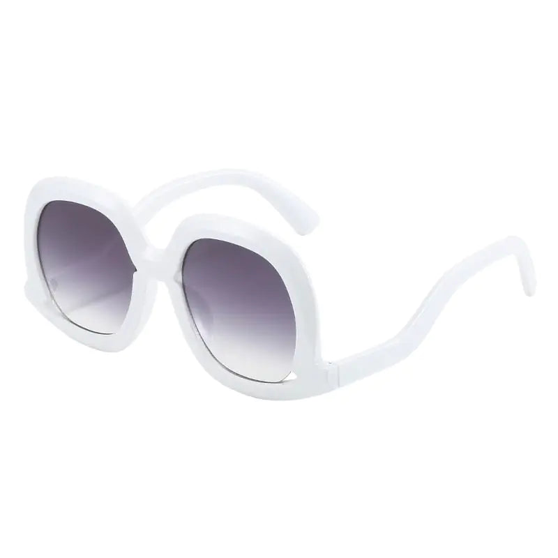 Unique Upside-Down Oval Sunglasses