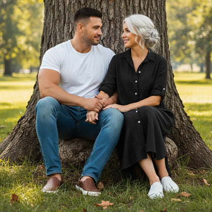 Plus Size Cotton Linen Shirt Dress