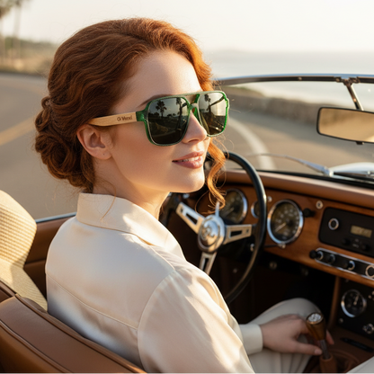 Oi Wood Polarized UV Protection Sunglasses