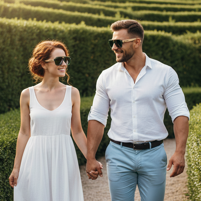 Oi Wood Polarized UV Protection Sunglasses