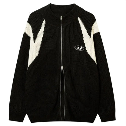 Hip Hop Double Zip Sweater