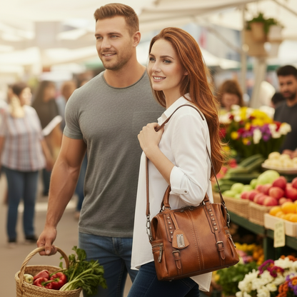 Patina Oil Wax Vegan Leather Crossbody Bag