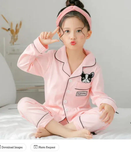 Girls Soft Cotton Pajamas