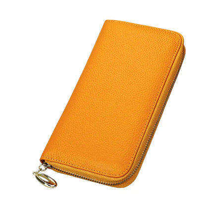 OX KNIGHT Cowhide Leather Multifunctional Zip Wallets