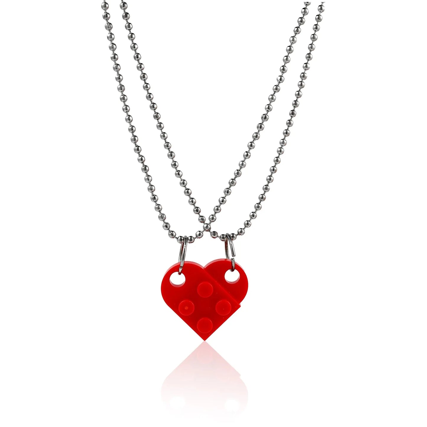 Heart Shaped Lego Pendant Necklaces