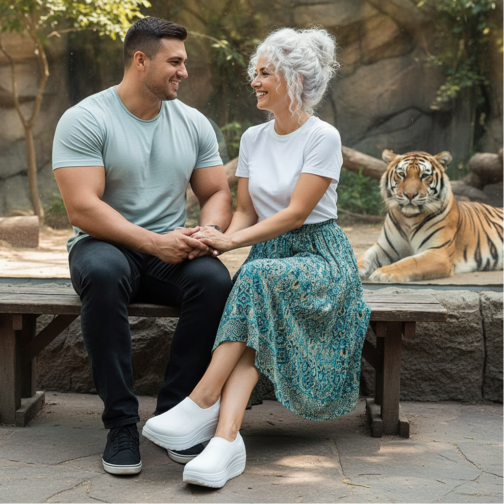 Rolling Sole Mesh Slip-on Platform Sneakers