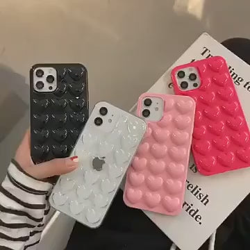 3D Love Heart iPhone Cases