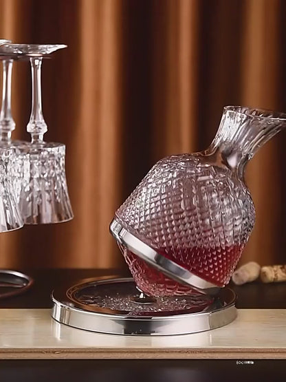 Luxury Rotating Crystal Decanter